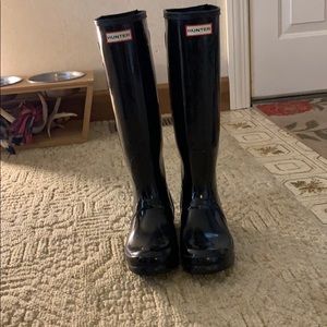 Hunter Tall, Glossy Adjustable Calf Rain Boot
